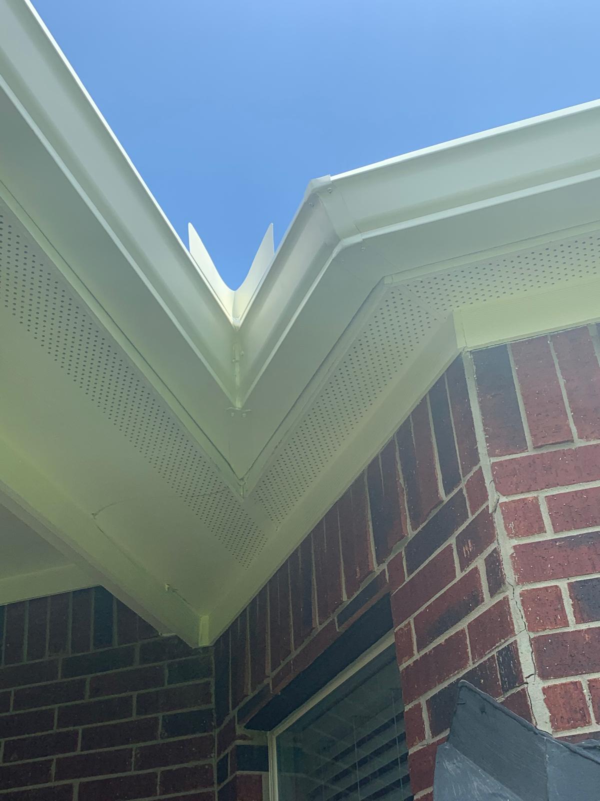 Exterior gutters project Houston Texas